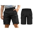 thumbnail image 1 of Kids Cargo Shorts Athletic Shorts Casual Black Cargo Shorts School Shorts Youth Cargo Short 5-6 Years, 1 of 7