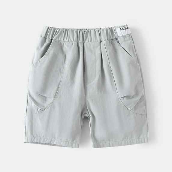 Kids Cargo Shorts GreyWork Shorts Elastic Waist School Kids Hiking Gear Boys Basketball Shorts Size 3-4 Years Summer&nbsp;Clothing