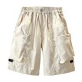 thumbnail image 1 of Kids Cargo Shorts for Kids Elastic Waist Casual Toddler Summer Clothes Boy Boy's Clothing 4-5 Years, 1 of 9