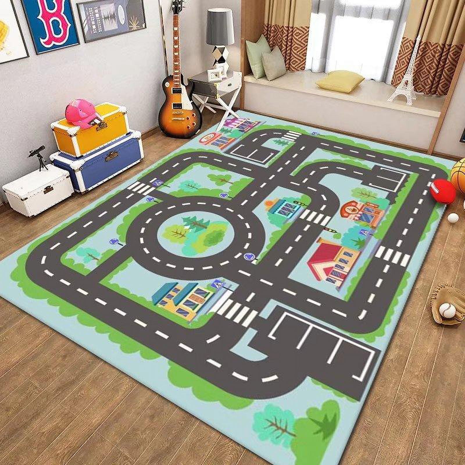 Kids Carpet Playmat Kids Play Rug Kids Car Mat Rug, Kids Play Rugs Town ...