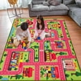 thumbnail image 1 of Kids Carpet Playmat Rug 59"x39.4", Car Rug for Kids Cars, Non-Slip Town City Road Map Kids Rug for Playroom Bedroom Boys, Kids Car Mat Road Rug, Track Rug Car Play Rug for Kids (59X39.4 INCH-Pink), 1 of 6