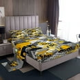 thumbnail image 1 of Cartoon Car Bed Sheet Set Queen Size Construction Vehicles Bedding Set for Teens Cartoon Machinery Truck Bed Sheets Set Construction Site Cars Bed Cover 4Pcs, Super Soft,Breathable, 1 of 5