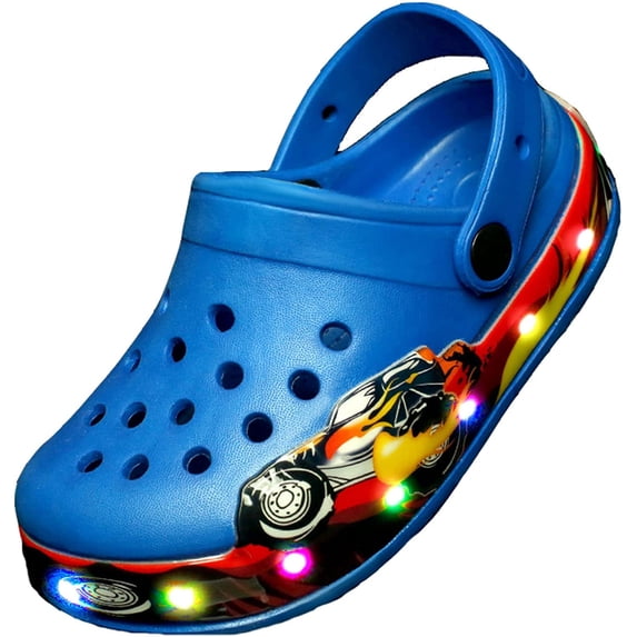 Kids Cartoon Clogs Slippers for Boys Girls, Toddler Slip On Lightweight Beach Pool Sandals, Indoor Outdoor Summer Shoes