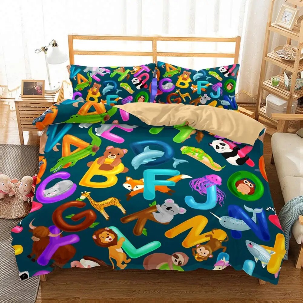 Kids Cartoon Dreamy Sparkle Mouse King Duvet Cover Rat Bedding Set Girly Cute Animal Comforter
