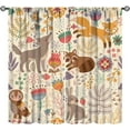 thumbnail image 1 of Kids Cartoon Forest Animal Blackout Curtains,Cute Woodland Animal Wildlife Fox Wolf Rabbit Pattern 2 Panel Rod Pocket Window Drapes for Kids Boy Bedroom Decor 27.5" W X 39" L, 1 of 8