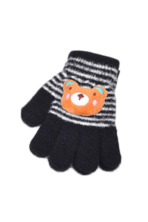 Kids Cartoon Gloves Winter Thick Warm Boy Girl Finger Mittens Outdoor GXX