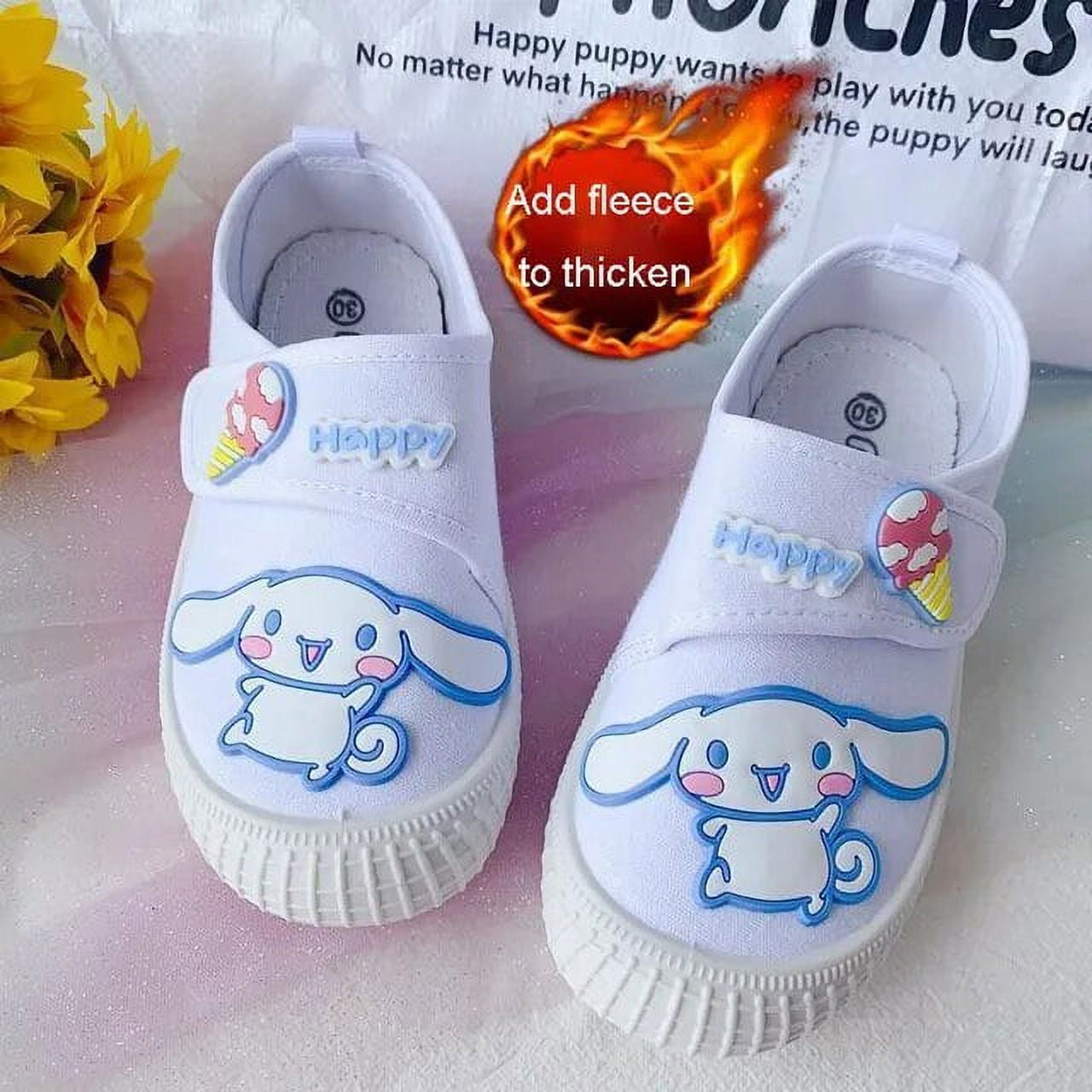 Kids Cartoon Hellokitty Cute Loafers Anime Melody Cinnamoroll Soft Sole 