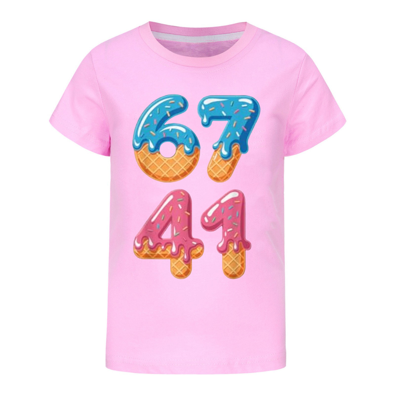 Kids Cartoon Number 67 And 41 Anime Print Short Sleeve Rap Hip Hop 41 ...