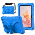 thumbnail image 1 of Kids Case for All-New Fire 7 Tablet (12th Generation, 2022 Release) Latest Model, Cute Butterfly Design Soft EVA Rubber Kicksand Shoulder Strap Lightweight Kids Friendly Case for Girls Boys, Blue, 1 of 6