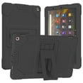 thumbnail image 1 of Kids Case for Amazon Fire 10 Pro/10 Plus/HD 10 Tablet(11th Generation, 2021 Release) - Heavy Duty Durable Shockproof Protective Case with Foldable Kickstand Rugged Silicone EVA Cover, Black, 1 of 6