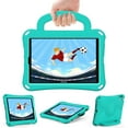 thumbnail image 1 of Kids Case for All Apple 7.9-Inch iPad Mini - Durable Shockproof EVA Plastic Hard Case with Sturdy Stand / Portable Handle, Lightweight Kid-Friendly Cute Football Cover for iPad Mini 5/4/3/2/1 (Mint), 1 of 5