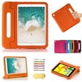 thumbnail image 1 of Kids Case for Apple iPad 10.2 Inch 2021/2020/2019, iPad 9th/8th/7th Generation Case with Rotating Handle/ Stand Lightweight Soft EVA Shockproof Rugged for iPad 10.2 Inch Tablet, Orange, 1 of 7