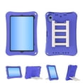 thumbnail image 1 of Kids Case for Apple iPad 6th 5th Generation / iPad Air 1 2 9.7 Inch, Silicone Lightweight Kids Friendly Kickstand Handle Cute Ladder Design Bumper Back Cover for iPad 9.7" 2018/2017,Purple, 1 of 6