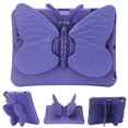 thumbnail image 1 of Kids Case for Apple iPad 9th 8th 7th Generation 2021/2020/2019 10.2 Inch, iPad Air 3rd Gen 10.5" Case, Cute Butterfly Rotating Stand Lightweight Kids Friendly Shockproof Case with Pencil Holder,Purple, 1 of 6