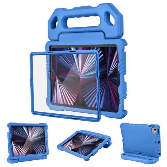Kids Case For iPad Air 10.9'' 5th Gen 2022 / 4th Gen 2020, iPad Pro 11 2020/2018,Built-in Screen Protector Shockproof Light Weight Handle Convertible Stand Cover