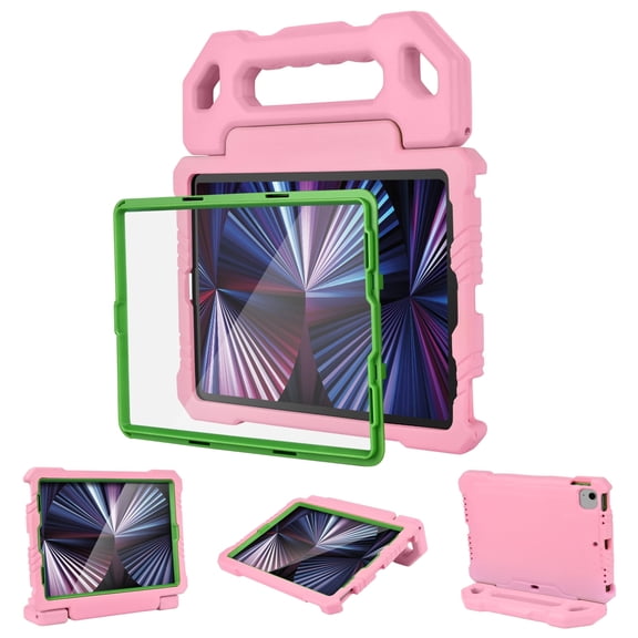 Kids Case For iPad Air 10.9'' 5th Generation 2022 / 4th Gen 2020 & iPad Pro 11" (2021/2020/2018) Case Built-in Screen Protector Shockproof Light Weight Handle Convertible Stand Cover