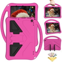 Kids Case for Kindle Fire HD 10 & Fire 10 Plus 10.1" Tablet  (Only Fit 11th Generation, 2021 Release) with Handle/ Kickstand Slim Lightweight Soft EVA Shockproof Silicone Stand Cover, Rose