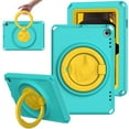 thumbnail image 1 of Kids Case for Kindle Fire HD 8/ Fire HD 8 Plus Tablet (2022/2020 Release - 12th/10th Generation) 8" - Shockproof Rugged Case with 360 Degree Rotating Viewing Kickstand, Portable Handle Cover, Mint, 1 of 9