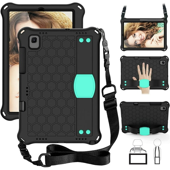 Kids Case for Lenovo M10 FHD REL/Lenovo Tab M10 TB-X505F/TB-X605F/Tab P10 (TB-X705F) 10.1", Kids Friendly Light Weight Non-Toxic EVA Shockproof Case with Stand Strap, Shoulder Belt