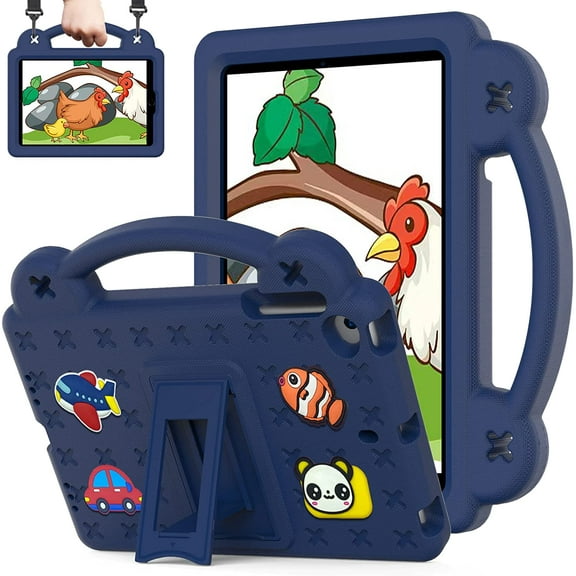 Kids Case for Lenovo M10 Plus 10.6 Inch 3rd Generation 2022, TB-125F/ TB-128F, Kids Girl Shockproof Full Body Protective with Pencil Holder, Folding Handle Stand Shoulder Strap