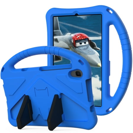 Kids Case for Lenovo Tab K10 2021/M10 FHD Plus Case 10.3 Inch (2020 2nd Gen),Built-in Kickstand, Rugged Durable Shockproof Lightweight Handle Protective Silicone+Hard PC Protection Case, Blue
