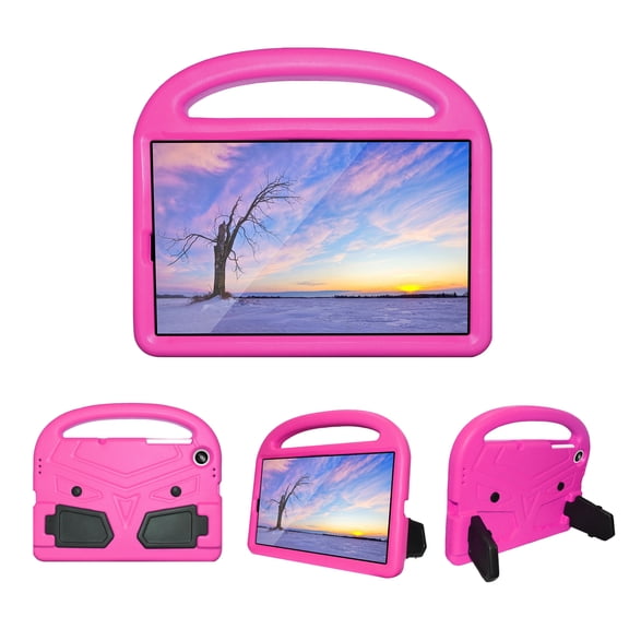 Kids Case for Lenovo Tab M10 HD 2nd Gen 2020, EVA Shockproof Armor Military Grade Lens Protection Heavy Duty Case with Kids Friendly Portable Handle Foldable Stand Phone Cover, Pink