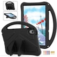 thumbnail image 1 of Kids Case for Lenovo Tab M10 Plus 3rd Gen 10.6 Inch 2022(TB125FU/TB128FU/TB128XU),Built-in Kickstand, Rugged Durable Shockproof Lightweight Handle Protective Silicone+Hard PC Protection Case, Black, 1 of 7