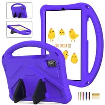 Kids Case for Lenovo Tab M9 Cover 9.0 inch (TB-310FU,2023 Released),Built-in Kickstand, Rugged Durable Shockproof Lightweight Handle Protective Silicone Hard PC Protection Case, Purple