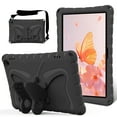 thumbnail image 1 of Kids Case for All New Amazon Fire HD 10 Tablet 13th Generation 2023 Release 10.1", Cute Butterfly Design Soft EVA Rubber Kicksand Shoulder Strap Lightweight Kids Friendly Case for Girls Boys, Black, 1 of 6