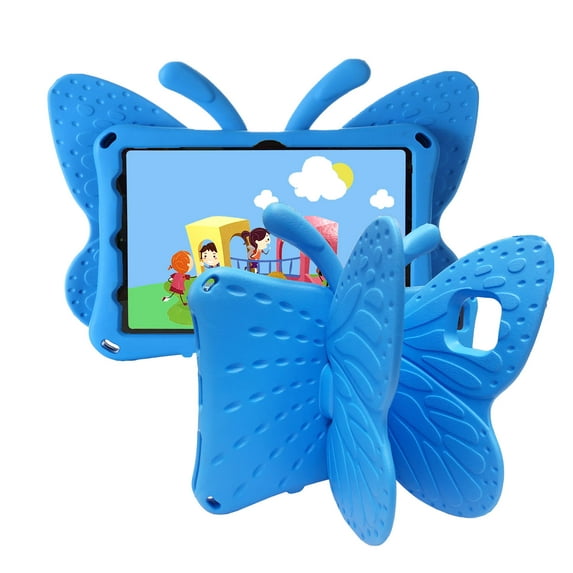 Kids Case for Onn 8 Inch Tablet Case 2024 Model:100135923, Soft EVA Cute Butterfly Design Kids Friendly Shockproof Stand Anti-Scratch Drop Proof Case for Walmart Onn 8 Inch 2024, Blue
