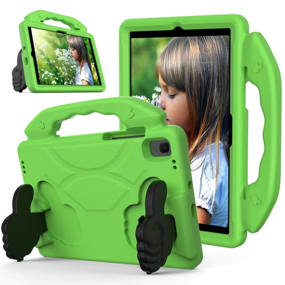 Kids Case for Samsung A8 Tablet Case , Galaxy Tab A8 10.5 case with Double Sturdy Kickstands,Portable Handle Carrying for Samsung A8 10.5 Tablet Case 2022 (SM-X200/SM-X205), Green