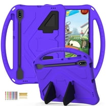 Kids Case for Samsung Galaxy Tab A 10.1 Case 2019 (SM-T510/ SM-T515/ SM-T517),Built-in Kickstand, Rugged Durable Shockproof Lightweight Handle Protective Silicone Hard PC Protection Case, Purple