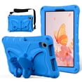 thumbnail image 1 of Kids Case for Samsung Galaxy Tab A7 10.4" SM-T500 T505 T507 2020, Cute Butterfly Design Soft EVA Rubber Kicksand Shoulder Strap Lightweight Kids Friendly Case for Girls Boys Children, Lightblue, 1 of 6