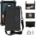 thumbnail image 1 of Kids Case for Samsung Galaxy Tab A7 Lite 2021 8.7 inch T220 / T225, EVA Cover with Soft Portable Wristband Shockproof Heavy Duty Protection Durable Encasing,with Shoulder Strap, Black, 1 of 5