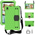 thumbnail image 1 of Kids Case for Samsung Galaxy Tab A7 Lite 2021 8.7 inch T220 / T225, EVA Cover with Soft Portable Wristband Shockproof Heavy Duty Protection Durable Encasing,with Shoulder Strap,Green, 1 of 5