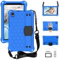 thumbnail image 1 of Kids Case for Samsung Galaxy Tab A7 Lite 2021 8.7 inch T220 / T225, EVA Cover with Soft Portable Wristband Shockproof Heavy Duty Protection Durable Encasing,with Shoulder Strap,Blue, 1 of 5