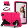 thumbnail image 1 of Kids Case for Samsung Galaxy Tab A9 8.7" 2023 SM-X110 / SM-X115 with Pencil Holder, Lightweight Shockproof Stand Anti-Slip Rugged Silicone PC Case Cover for Boys Girls for Tab A9, Rose+Black, 1 of 8