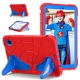 thumbnail image 1 of Kids Case for Samsung Galaxy Tab A9 8.7" 2023 SM-X110 / SM-X115 with Pencil Holder, Lightweight Shockproof Stand Anti-Slip Rugged Silicone PC Case Cover for Boys Girls for Tab A9, Red+Blue, 1 of 8