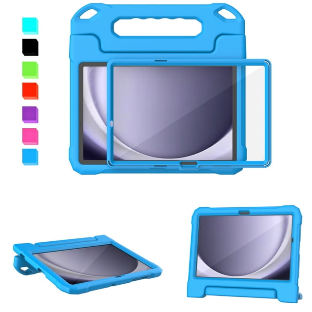 Kids Case for Samsung Galaxy Tab A9 Plus 11 Inch 2023 Release Model (SM-X210/X216/X218) Shockproof Protection Case with Built-in Screen Protector Lightweight Handle Stand Tablet Cover
