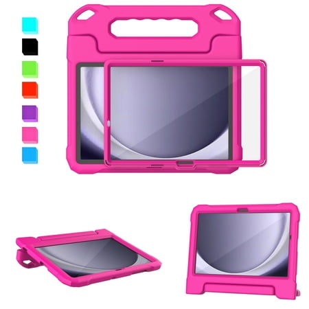Kids Case for Samsung Galaxy Tab A9 Plus 11 Inch 2023 Release Model (SM-X210/X216/X218) Shockproof Protection Case with Built-in Screen Protector Lightweight Handle Stand Tablet Cover