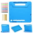 thumbnail image 1 of Kids Case for Samsung Galaxy Tab S10 FE Plus 13.1" 2025 with Pencil Holder/Foldable Convertible Handle/Kickstand Slim Lightweight Kid-Proof Soft EVA Foam Shockproof Rugged Stand Cover, Blue, 1 of 9