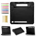 thumbnail image 1 of Kids Case for Samsung Galaxy Tab S10 FE Plus 13.1" 2025 with Pencil Holder/Foldable Convertible Handle/Kickstand Slim Lightweight Kid-Proof Soft EVA Foam Shockproof Rugged Stand Cover, Black, 1 of 9