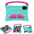 thumbnail image 1 of Kids Case for Samsung Galaxy Tab S9 FE/ Tab S9/ Tab S8/ Tab S7, EVA Rubber Lightweight Kids Friendly Shockproof Kickstand Hanlde Bumper Rugged Cover with Shoulder Strap for Girls Boys, Mint, 1 of 8
