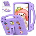 thumbnail image 1 of Kids Case for Walmart Onn 10.1 Tablet Case 2024 Gen 4 (Model:100135925), Onn 10.1 2024 Case, Cute DIY Figures Handle Stand Drop Protection Shockproof Case for Boys Girls Children,Lightpurple, 1 of 8