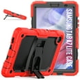 thumbnail image 1 of Kids Case for Samsung Tab A7 10.4 2020 SM-T500, Slim Dual Layer Heavy Duty Shockproof Rugged Protective Cover with Stand & Shoulder Strap, Red, 1 of 9