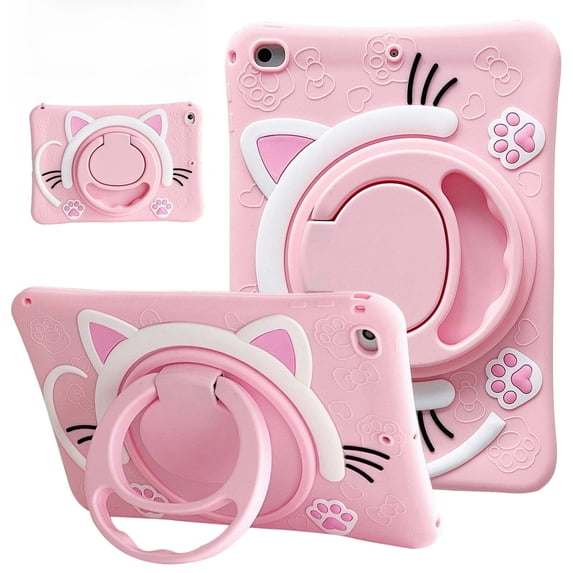 Kids Case for iPad 10.2-inch 9th/8th/7th Generation (2021/2020/2019) Shockproof Cover with Rotating Stand