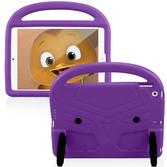 Kids Case for iPad 7th/8th Generation 10.2 Inch Tablet & iPad Air 3rd Generation 10.5-inch Tablet - Lightweight Handle Stand Shock Drop Proof Protective Cover, Purple