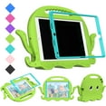 thumbnail image 1 of Kids Case for iPad 9.7 Inch 5th/6th Gen 2018/2017, Durable Shockproof Protective Cover with Handle Stand PET Screen Protector Shoulder Strap Pencil Holder Case,Also Fit iPad Pro 9.7/Air 2/Air,Green, 1 of 8