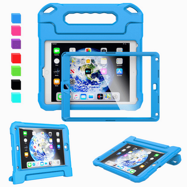 Kids Case for iPad 9.7-inch 2018 6th Generation/2017 5th Generation & iPad 9.7-inch Air/Air 2 - Built-in Screen Protector Shockproof Light Weight Handle Convertible Stand Cover