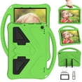 thumbnail image 1 of Kids Case for iPad 9th/ 8th/ 7th Generation 10.2 inch (2021/2020/2019),Built-in Kickstand, Rugged Durable Shockproof Lightweight Handle Protective Silicone+Hard PC Protection Case, Green, 1 of 5